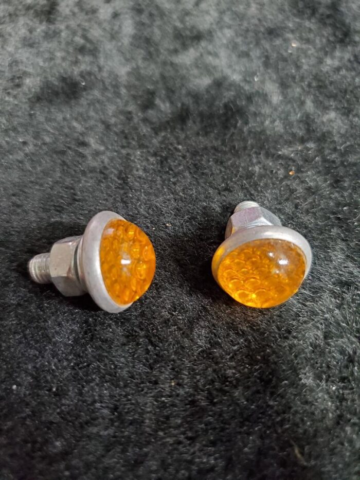 Small Smooth Reflector Glass Jewel Fastener