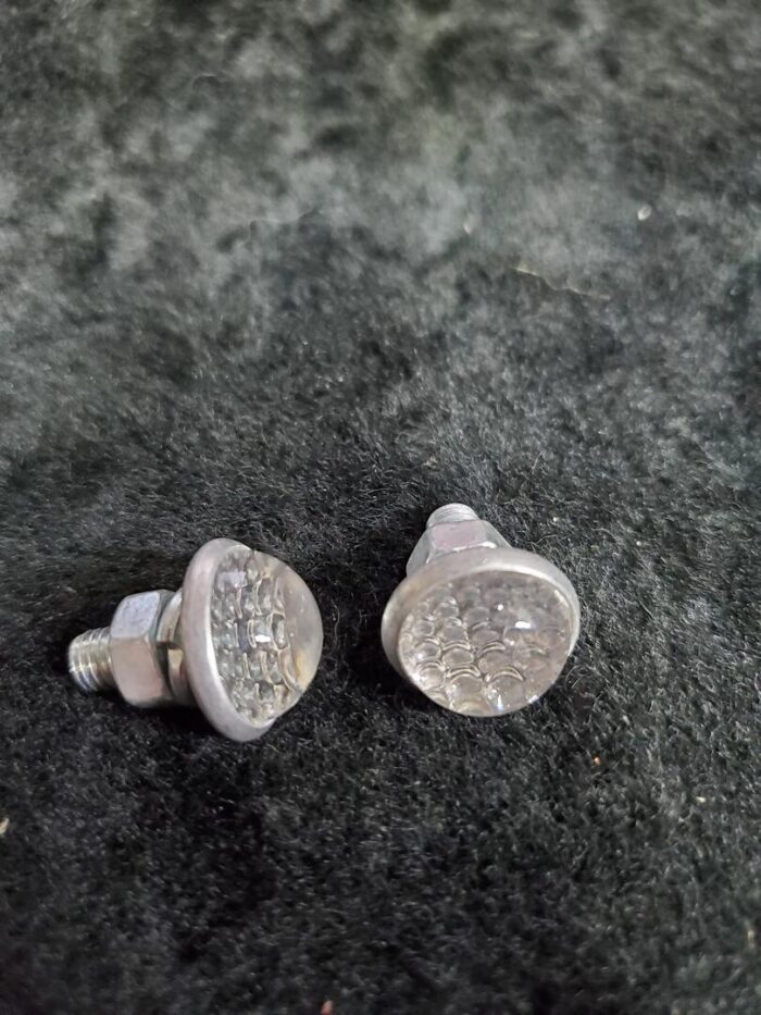 Small Smooth Reflector Glass Jewel Fastener - Image 2