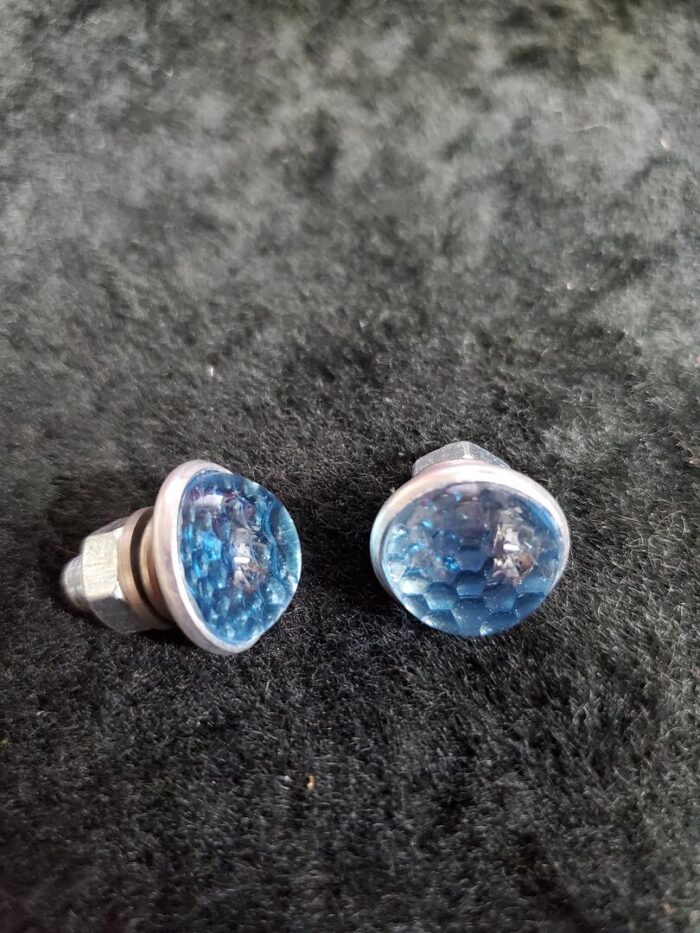 Small Smooth Reflector Glass Jewel Fastener - Image 4