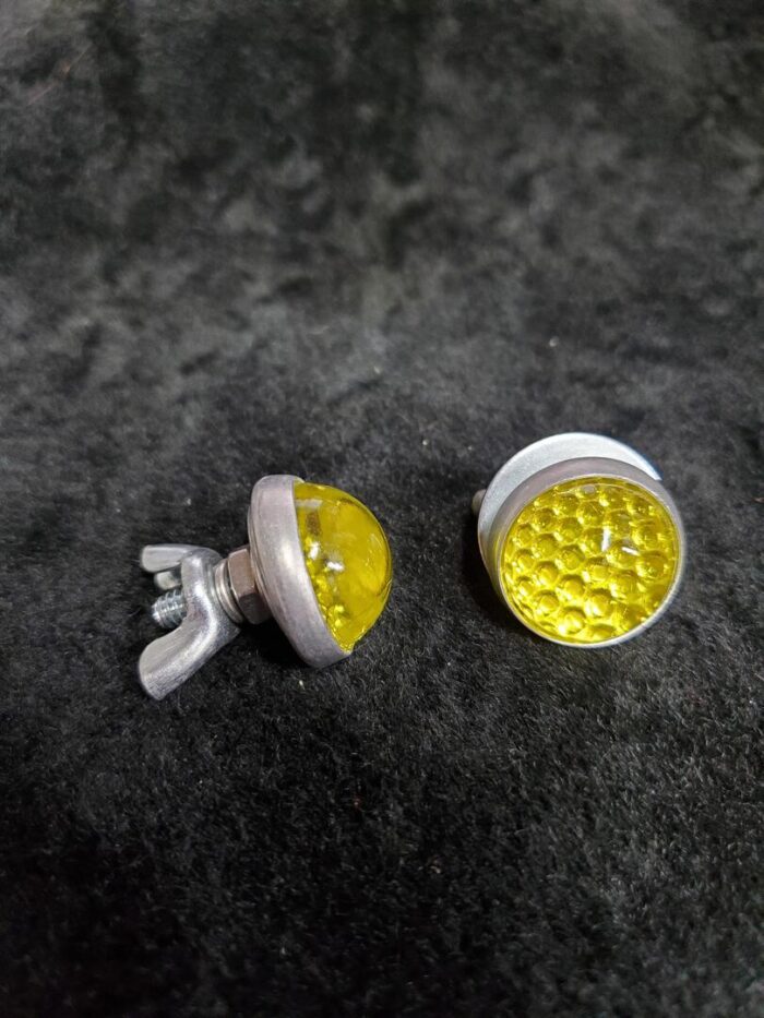 Smooth Reflector Glass Jewel Fastener